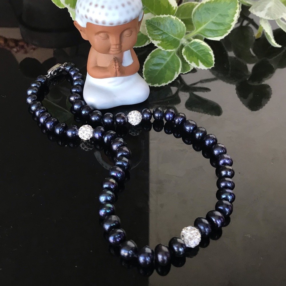 💞Freshwater 💗Button Pearls Necklace